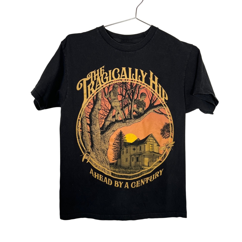 The Tragically Hip Black Ahead by a Century Graphic Band T-Shirt Medium Grunge